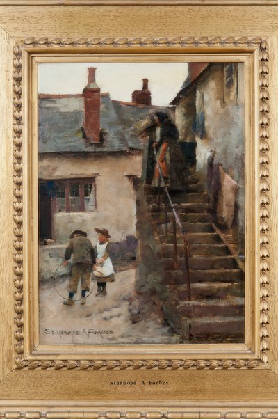 Bambini in una strada di Newlyn da Stanhope Forbes