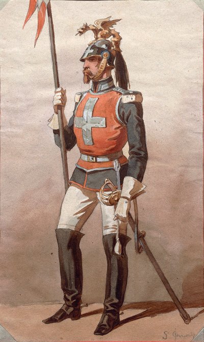 Studio di uniformi, disegno di Stanislao Grimaldi del Poggetto da Stanislas Grimaldi del Poggetto