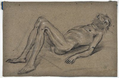 Studio di un uomo barbuto (disegno) da Stanislas Torrents y de Amat