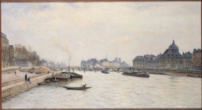 Le pont des Arts, vista dal pont Royal, ca. 1884 da Stanislas Victor Edouard Lepine