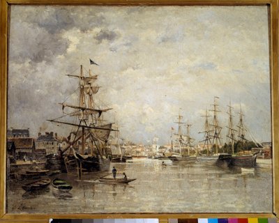 Il porto di Caen da Stanislas Victor Edouard Lepine