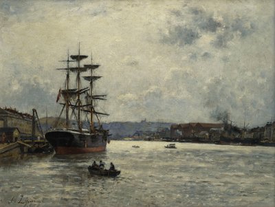 Il porto di Caen da Stanislas Victor Edouard Lepine