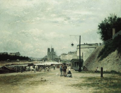 Il Quai de Louviers al Pont Sully, c.1875 da Stanislas Victor Edouard Lepine