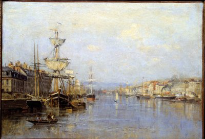 Veduta del porto di Rouen da Stanislas Victor Edouard Lepine