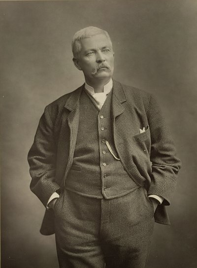 Sir Henry Morton Stanley (1841-1904), esploratore, ritratto fotografico da Stanislaus Walery