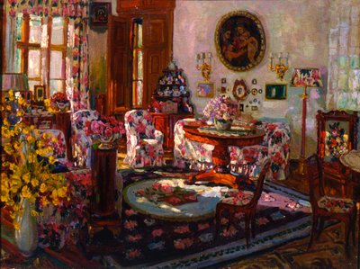 Interno nella casa padronale di Brasovo, 1912 da Stanislav Julianovic Zukovskij