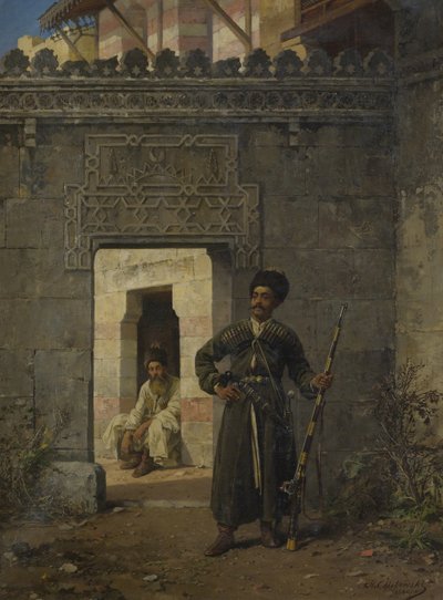 Le guardie circasse, 1880 da Stanislav Khlebovsky
