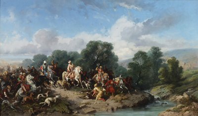 La falconeria del Sultano Ahmed III, 1873 da Stanislav Khlebovsky
