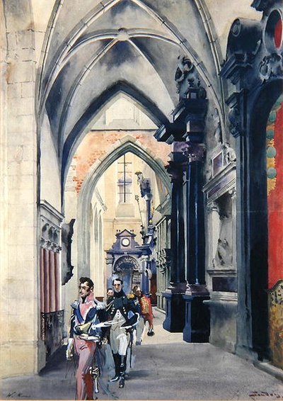 Interno della cattedrale di Wawel da Stanislaw and Kossak Wojciech Tondos