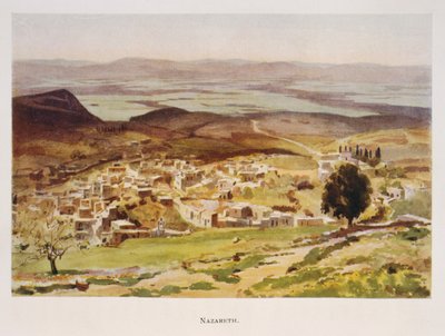 Acquerello di Stanley Inchbold, che raffigura Nazareth in Palestina 1906 da Stanley Inchbold