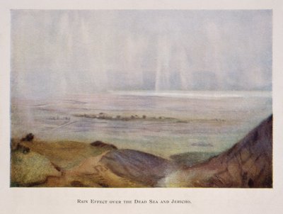 Pioggia su Gerico e il Mar Morto, in Palestina 1906 da Stanley Inchbold
