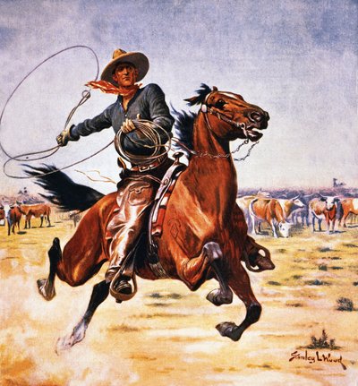 Cowboy con lazo da Stanley L. Wood