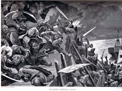I crociati assaltano Nicea, illustrazione da 