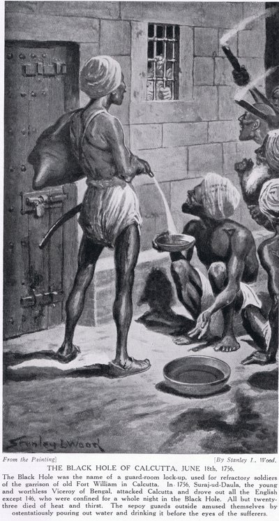 Il buco nero, Vecchio Forte William, 18 giugno 1756, illustrazione da 