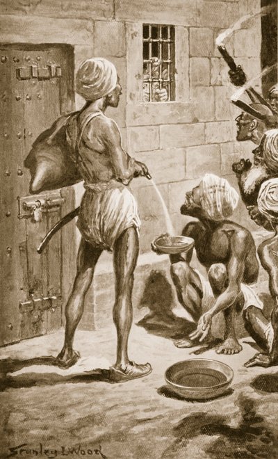 Il Buco Nero, Vecchio Forte William, 18 giugno 1756, illustrazione da 