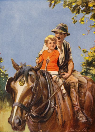 Una cavalcata su Dobbin (litografia a colori) da Stanley Lloyd