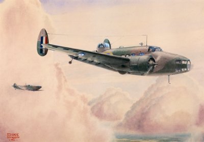 Bombardiere Hudson in volo da Stanley Orton Bradshaw