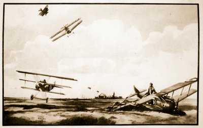 La morte di Richthofen, illustrazione da 