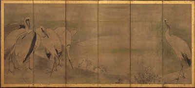 Gru e crisantemi, periodo Momoyama o Edo da Sôtatsu