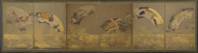 Sei ventagli: soggetti vari, periodo Momoyama o Edo, 1590-1640 da Sôtatsu