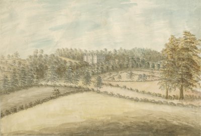 Beaudesert Hall e Parco: acquerello, nd [1762-1802] da Stebbing Shaw