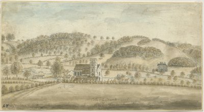 Chiesa di Colwich e Oakedge House da Stebbing Shaw