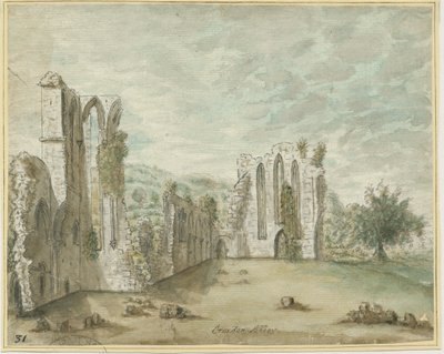 Abbazia di Croxden: acquerello da Stebbing Shaw