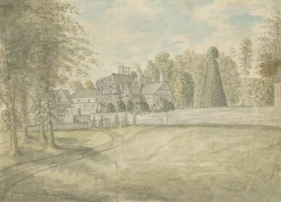 Great Barr Village - Vecchia Casa Tudor: acquerello, nd [1762-1802] da Stebbing Shaw
