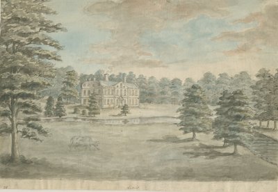 Lysways Hall: acquerello, nd [1762-1802] da Stebbing Shaw