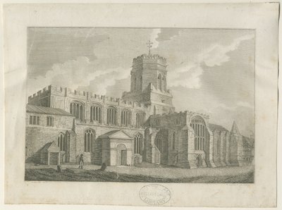 Stafford - Chiesa di Santa Maria: incisione, nd [fine XVIII sec.] da Stebbing Shaw