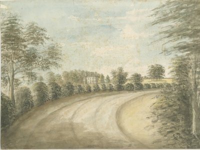Statfold Hall: acquerello, nd [1762-1802] da Stebbing Shaw