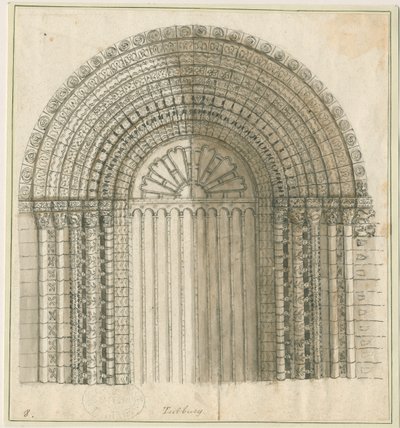 Chiesa Priorale di Tutbury - Arco nella Porta Ovest da Stebbing Shaw