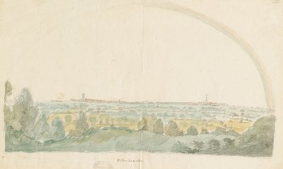 Wolverhampton - Vista distante dalle alture di Tettenhall (acquerello, fine XVIII secolo) da Stebbing Shaw