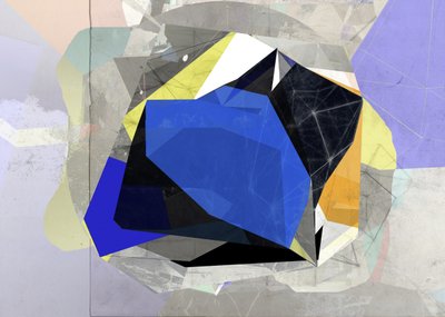 Geometria astratta blu da Stefan Fransson