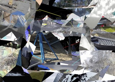 Collage urbano geometrico da Stefan Fransson