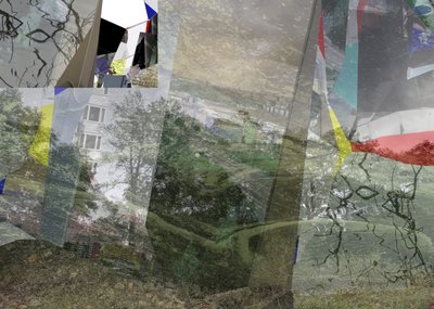 Paesaggio urbano surreale a strati da Stefan Fransson