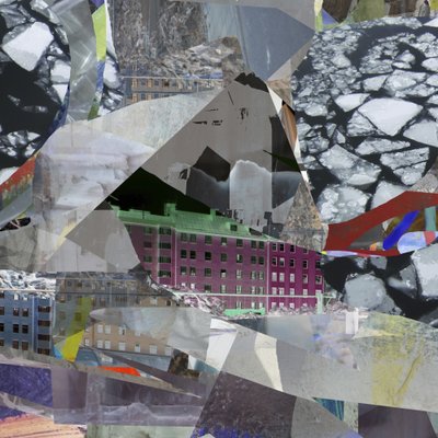 Collage urbano sul ghiaccio da Stefan Fransson