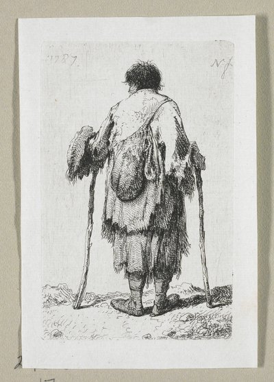 Mendicante visto da dietro da Stefan Juliusz Norblin de la Gourdaine