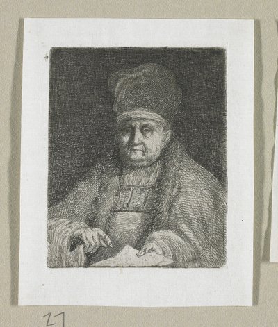Ritratto a mezzo busto di un dignitario ecclesiastico da Stefan Juliusz Norblin de la Gourdaine
