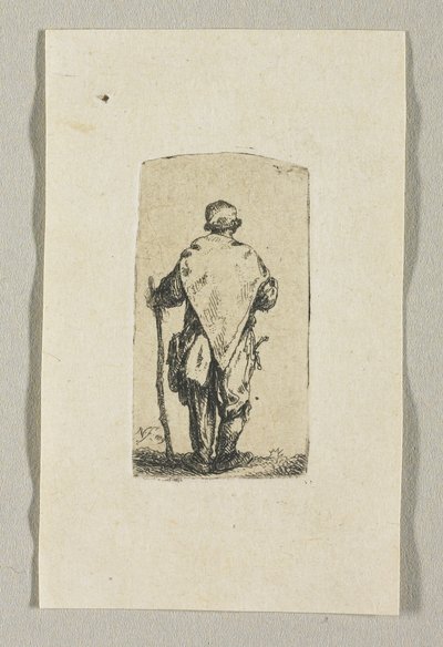 Uomo in piedi con un panno bianco da Stefan Juliusz Norblin de la Gourdaine