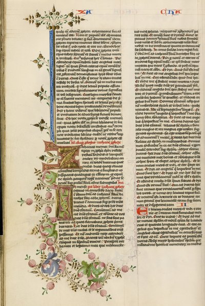 Iniziale decorata Z; iniziale decorata I da Stefan Lochner