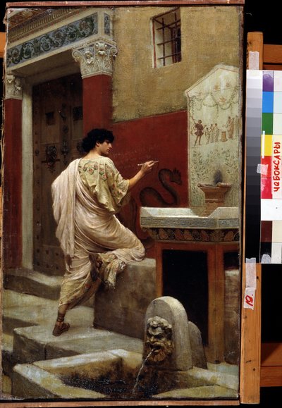 Vicino a un muro, Pompei da Stefan Vladislavovich Bakalowicz