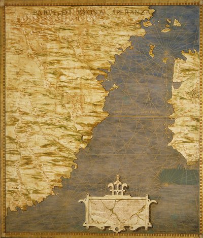 Mappa del Capo di Buona Speranza da Stefano Bonsignori