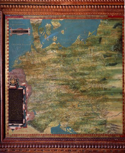 Germania Mappa realizzata da Stefano Bonsignori, cosmografo e pittore italiano. Intorno al 1581. Firenze, Palazzo Vecchio, Sala del Mappamondo da Stefano Buonsignori