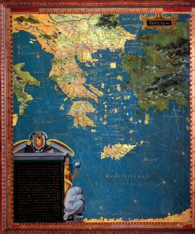 Mappa della Grecia da Stefano Buonsignori