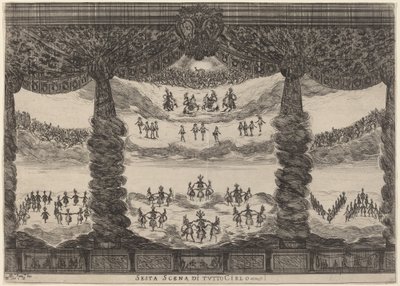 Sesta scena di tutto il cielo da Stefano Della Bella after Alfonso Parigi II