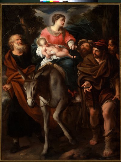 La Sacra Famiglia in fuga e il ladro Tito, c.1670 da Stefano Magnasco