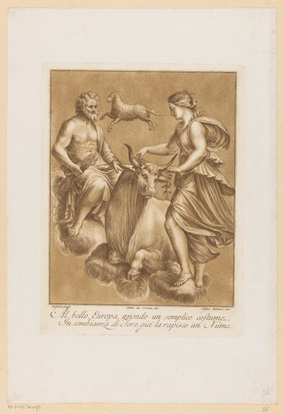 Giove ed Europa (serie di affreschi della Loggia di Galatea nella Villa Farnesina a Roma) da Stefano Mulinari