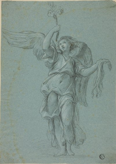 Angelo che tiene fiori e flagello da Stefano Pozzi
