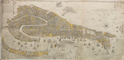 Vero e reale disegno della celebre città di Venezia. Panorama di Venezia, 1676 da Stefano Scolari